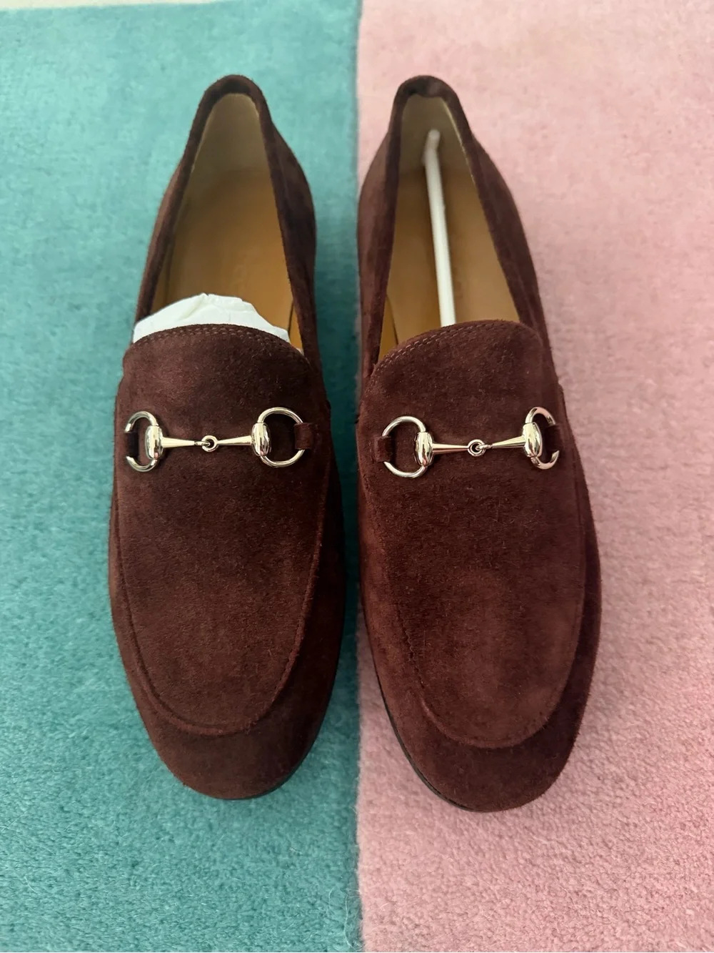 Gucci Brown Suede Horsebit Loafers
